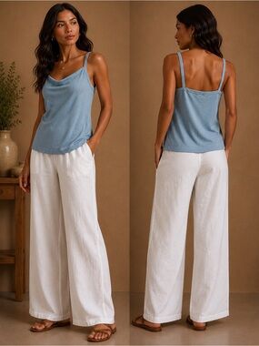 Free People Sky Blue Ribbed Cami